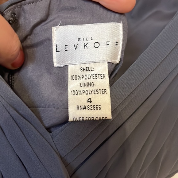 Grey Halter Bridesmaid Dress - Picture 5 of 10